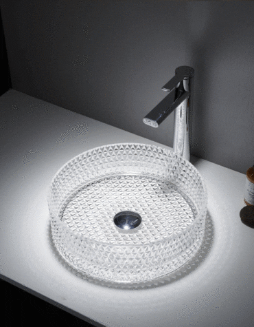 Lavatório de pousar vidro Mumbai