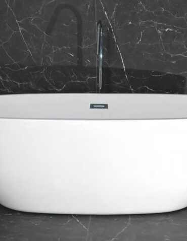 Banheira independente Lido com design oval largo e presença sólida para casas de banho sofisticadas