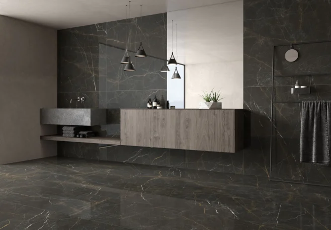Pavimento cerâmico Gold Nero 120x120