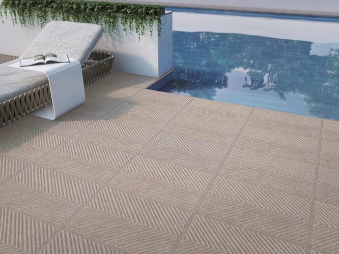 Pavimento cerâmico exterior Espiga 40×60