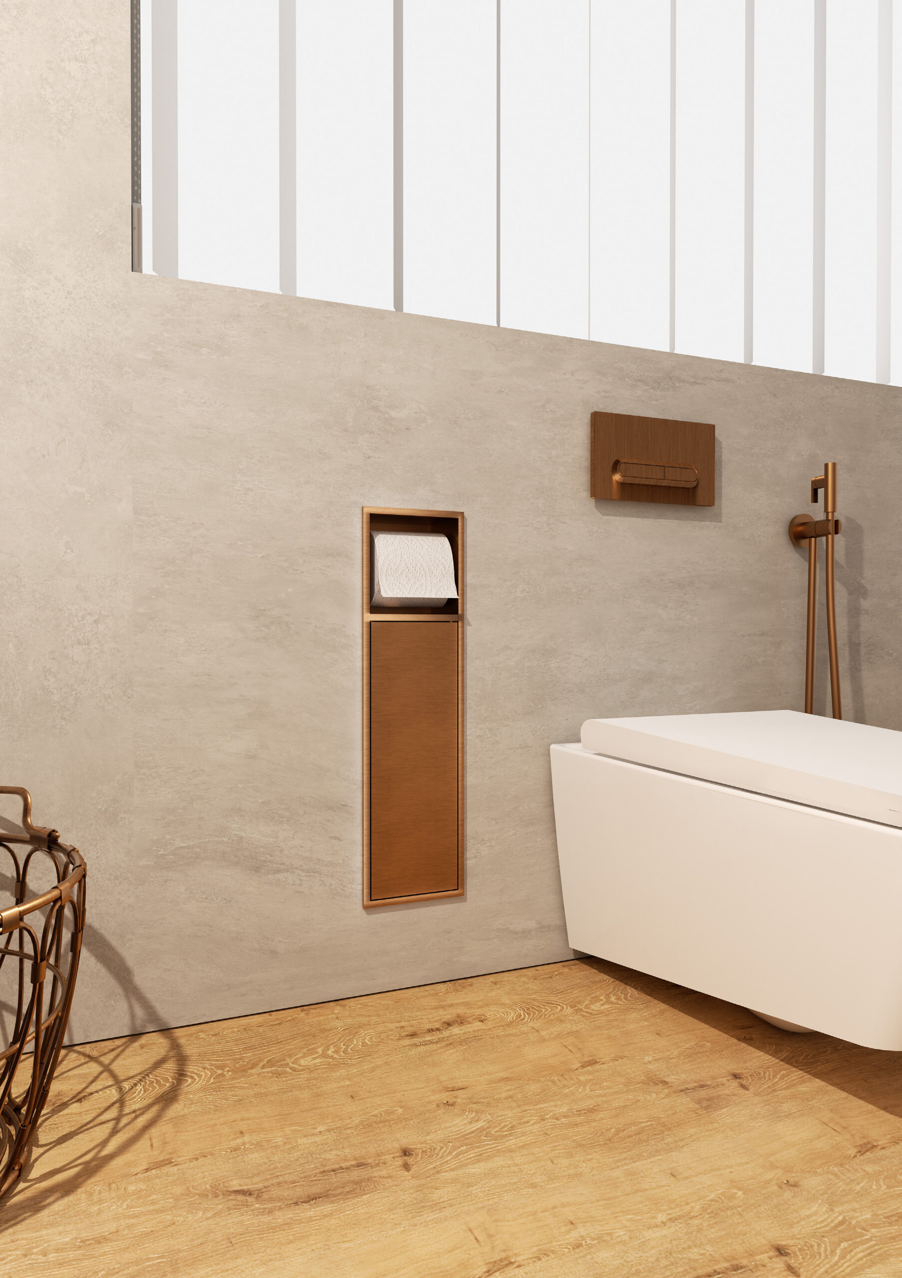 Nicho com suporte porta rolos 2 Nicho com suporte porta rolos - Image 2