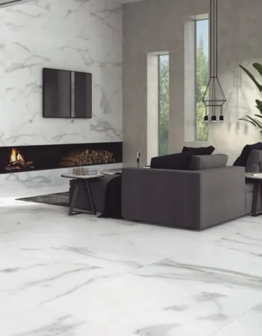 Pavimento cer&acirc;mico Artistic branco cinza 60x120