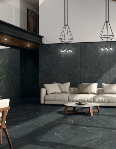 Pavimento cer&acirc;mico Meraki Antracite marmore 60x120