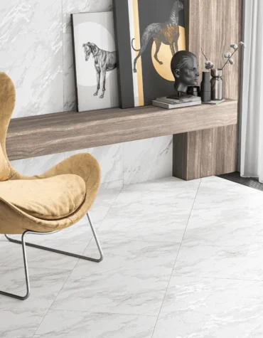 Pavimento cer&acirc;mico Carving Mix branco