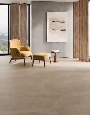 Promova ao seu espaço um toque de luxo subtil com o Pavimento Cerâmico Creta In/Out 60x120.