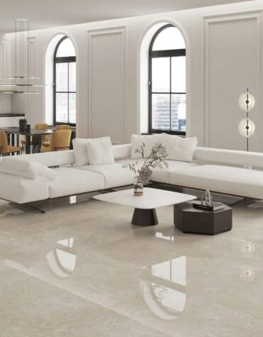 Pavimento cerâmico Greek Cream polido