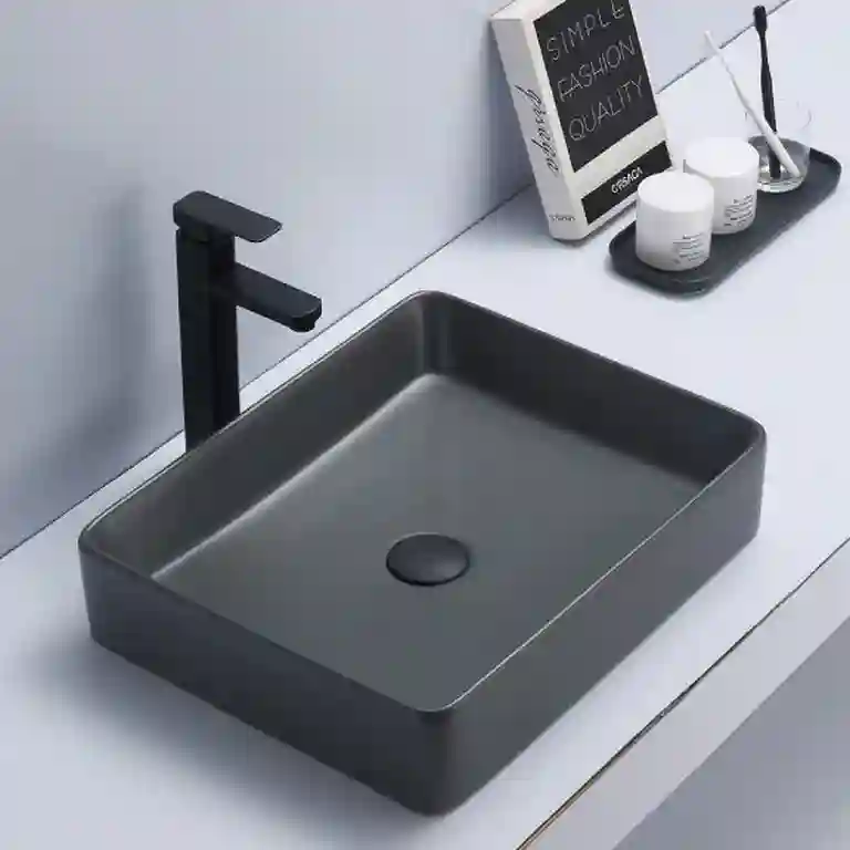 Lavatório de pousar mate antracite Memphis 1 Lavatório de pousar mate antracite Memphis