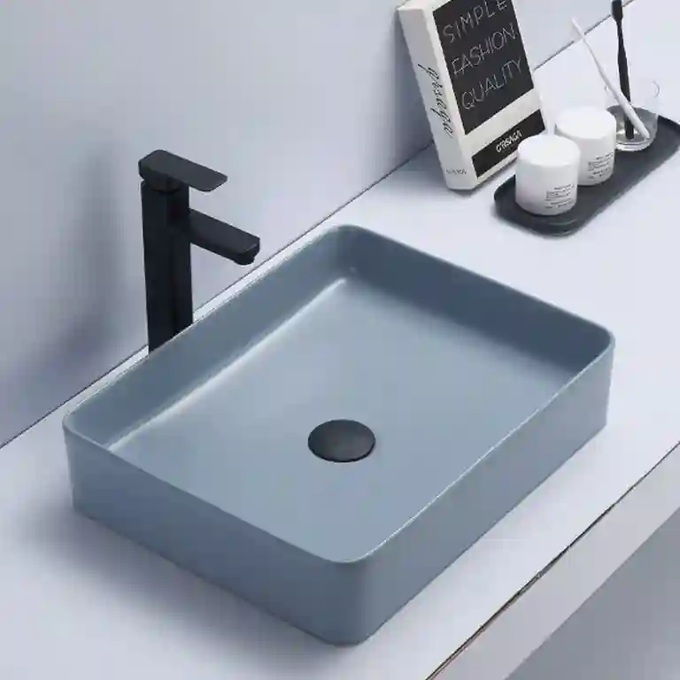 Lavatório de pousar mate azul Memphis