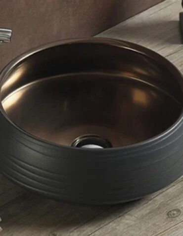 Lavatório de pousar Sacramento Preto Bronze