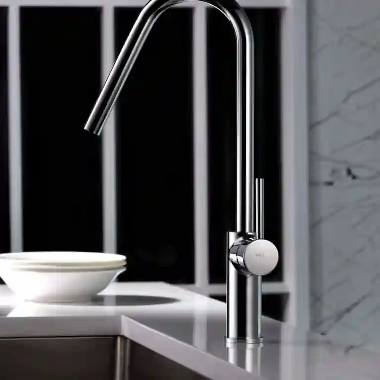 Torneira de cozinha compacta Kenia 1 Torneira de cozinha compacta Kenia com design moderno e elegante