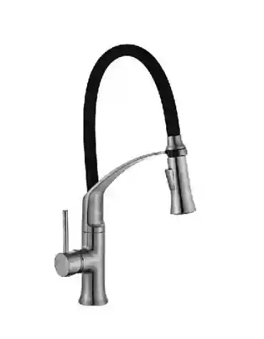 Torneira de cozinha robusta Olivia com tubo flexível e design resistente