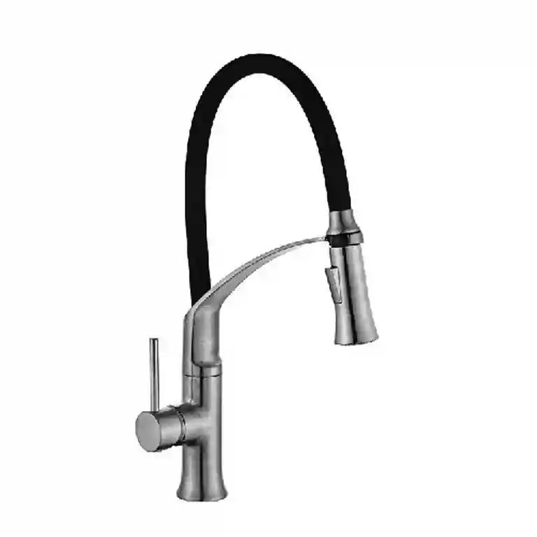 Torneira de cozinha robusta Olivia 1 Torneira de cozinha robusta Olivia com tubo flexível e design resistente