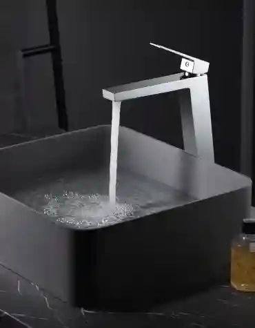 Torneira de lavatório alta Art quadrada