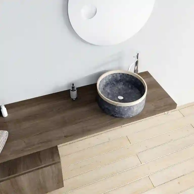 Lavatório de pousar NERO STONE