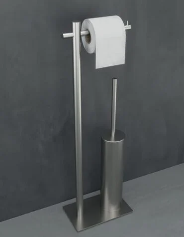 Suporte porta-rolos com piaçava Pratic com design moderno e acabamento elegante