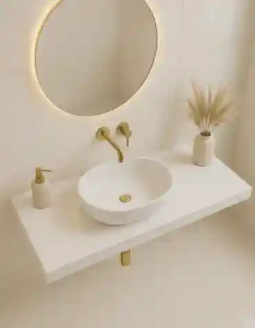 Tampo melamina 4cm para lavatorio