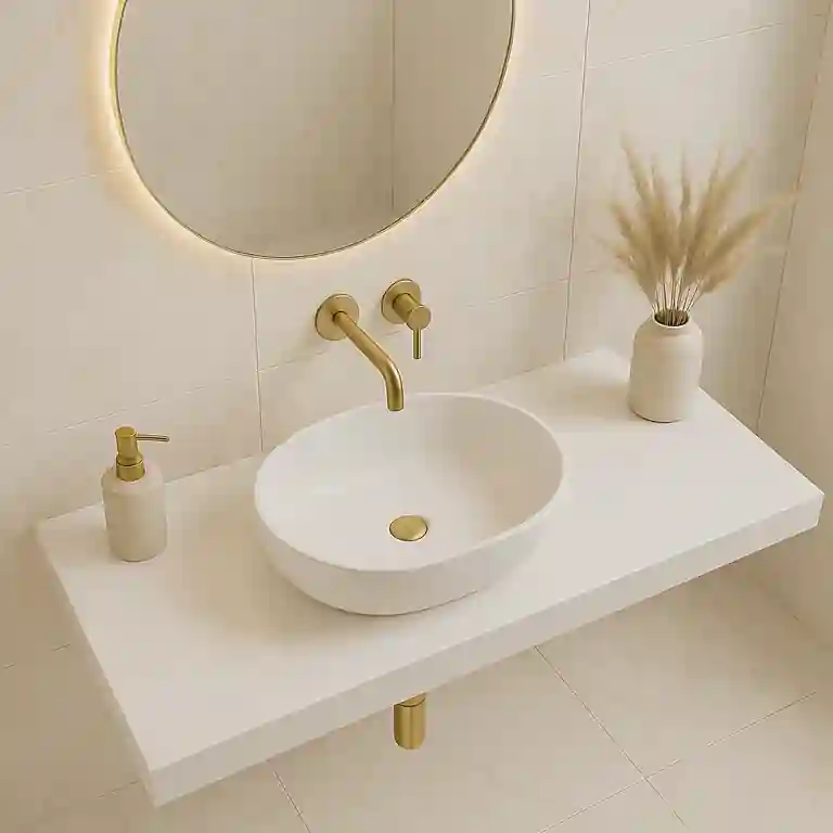 Tampo melamina 4cm para lavatorio