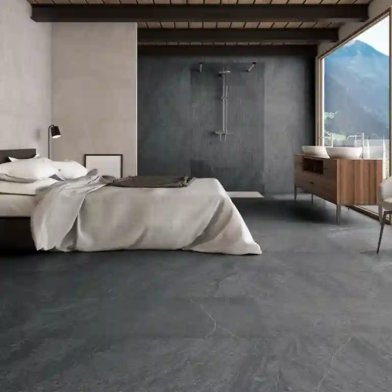 Pavimento cerâmico Iba Slatestone Negro 30x120