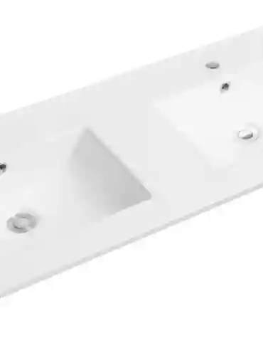 Lavatório cerâmico duplo 2 pios