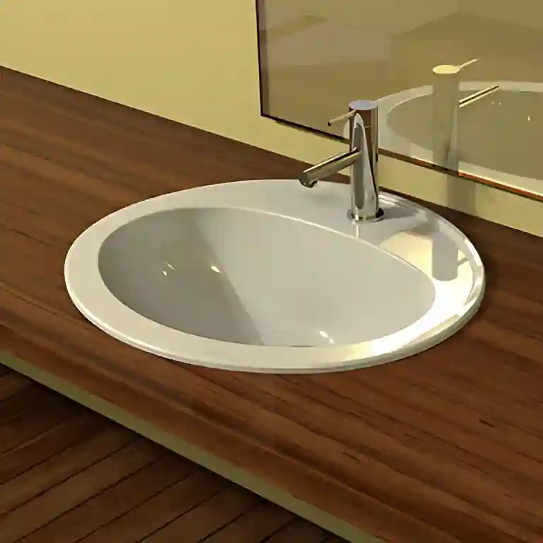 Lavatório cerâmico encastre Valadares Miramar